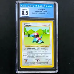 1999 Pokemon Base Set SHADOWLESS 🔥 PORYGON 🔥 #39 CGC 8.5 NM / Mint+ Card c137 - Image 1