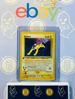 Raikou 22/64 1st Edition MP/LP Neo Revelations Pokemon Card Holo Rare Holofoil - Image 1