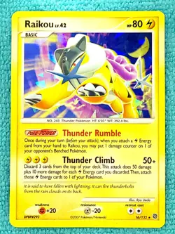 Raikou - (Cracked Ice Holo) 016/132 Miscellaneous Cards & Products Holo - Image 1