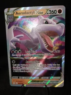 Pokemon Card Aerodactyl Vstar 093/196 Lost Origin Rare Holo Near Mint - Image 1