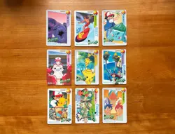 Japanese Pokemon 1998 Carddass Anime Collection 9 Card Lot Pikachu Ash - Image 1