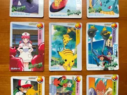 Japanese Pokemon 1998 Carddass Anime Collection 9 Card Lot Pikachu Ash - Image 3