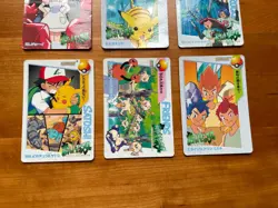 Japanese Pokemon 1998 Carddass Anime Collection 9 Card Lot Pikachu Ash - Image 4
