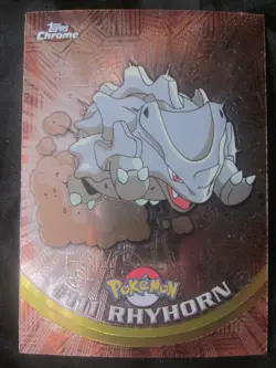 2000 Topps Chrome Pokemon Rhyhorn Card!!! - Image 1