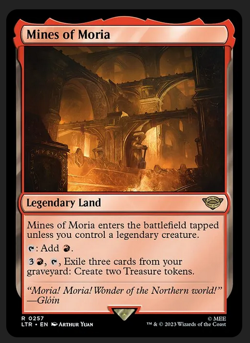 Mines of Moria NM/M Lord of the Rings MTG Magic Card - Image 1