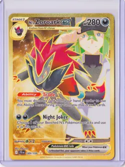 Pokemon TCG N's Zoroark Ex Holo Ultra Rare Card 189/159 Sv09 Journey Together NM - Image 1