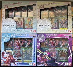 Bandai One Piece Trading Card Game - Illustration Box Volume 1-4 New/Sealed - Image 1