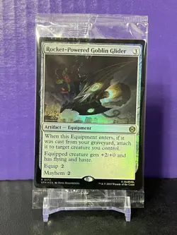 MTG Prerelease FOIL ROCKET-POWERED GOBLIN GLIDER SEALED Spider-Man Rare PROMO - Image 1