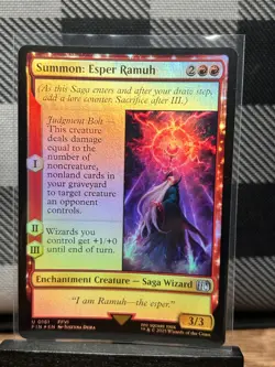 MTG TCG: Summon: Esper Ramuh 161, Final Fantasy _ FOIL - Image 1