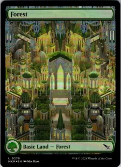 Magic the Gathering Foil Forest #276 Full Art Murders at Karlov Manor MTG - Image 1