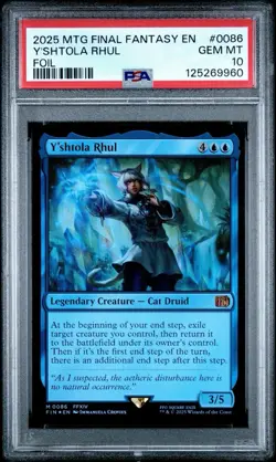 2025 MTG FINAL FANTASY EXTENDED ART #0443 Y'SHTOLA RHUL FOIL PSA 10 - Image 1
