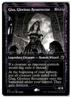 MTG Gisa, Glorious Resurrector (Showcase) - MID Misprint Lightly Played English - Image 1