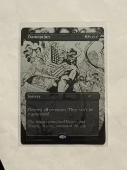 Damnation✨ Borderless INKS FOIL ✨ MTG NM Venom Spider-Man Secret Lair - Image 1