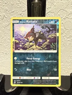 Alolan Rattata 81/147 Sm-Burning Shadows Reverse Holo Pokemon TCG - Image 1