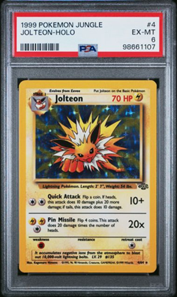 1999 Pokemon Jungle Jolteon Holo #4/64 PSA 6 Excellent/Mint Graded - Image 1