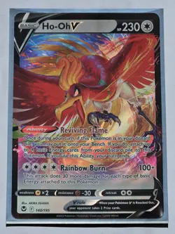 Ho-Oh V - 140/195 Ultra Rare Silver Tempest Pokemon TCG - Image 1