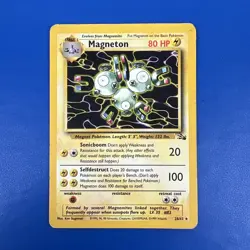 Pokemon TCG Magneton 11/62 Fossil Set Holo Rare Unlimited 1999 WOTC MP - Image 1