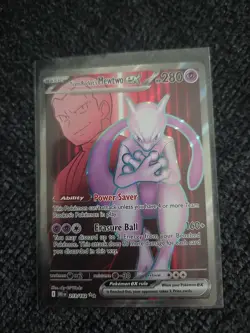 Pokemon Mewtwo EX TCG Team Rockets 213/182 Full Art Destined Rivals - Image 1