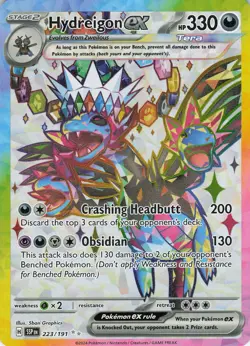 Hydreigon ex 223/191 Ultra Rare Holo SV08: Surging Sparks NM Pokemon - Image 1