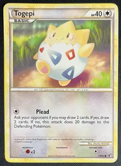 Togepi 70/90 Pokemon English HeartGold & SoulSilver Undaunted 2010 - Image 1