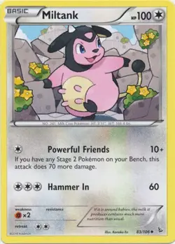 Miltank 83/106 Flashfire Uncommon Light Play Pokemon DNA GAMES - Image 1