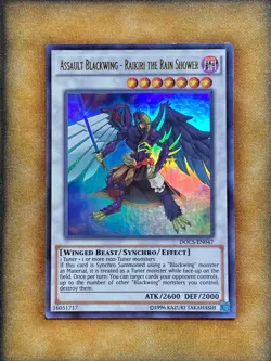 Yugioh Assault Blackwing - Raikiri the Rain Shower DOCS-EN047 Ultra Rare NM - Image 1
