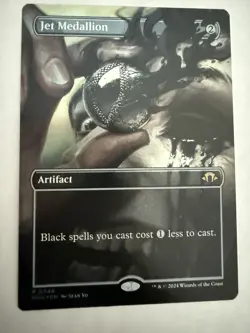 MTG: Jet Medallion Borderless Foil Card Modern Horzions 3- NM - Image 1