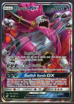Hoopa GX 96/181 Ultra Rare SM - Team Up Pokemon Card Near Mint - Image 1