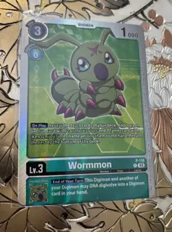 Digimon Card Game Wormmon Foil P-118 Promo - Image 1