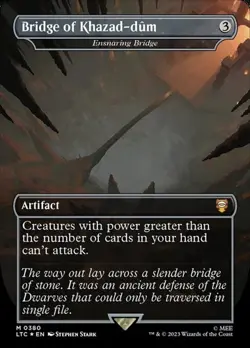 Ensnaring Bridge "Bridge of Khazad-dum" - Surge Foil Extended Art LTC LP MTG - Image 1
