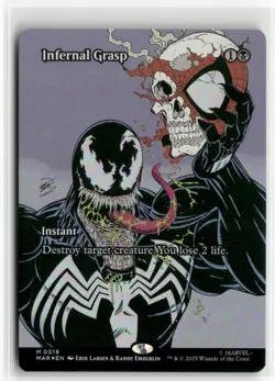 Infernal Grasp Borderless FOIL - Marvel Eternal-Legal MTG NM - Image 1