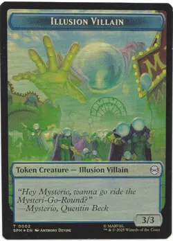 MTG Universes Beyond: Spider-man Illusion Villain/Spider Token 0002/0003 NM - Image 1