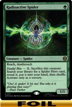 1x - Radioactive Spider - FOIL #111 - Marvel's Spider-Man - NM MTG - Image 1