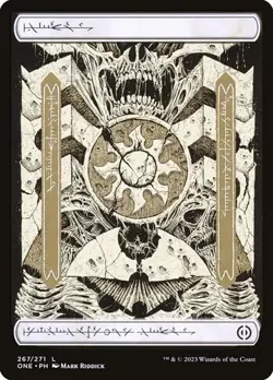 Plains - Foil Phyrexian Extended Art ONE NM MTG - Image 1