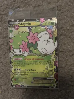 SEALED Pokemon Shaymin EX XY148 XY Generations Rare Holo Promo Black Star NM - Image 1