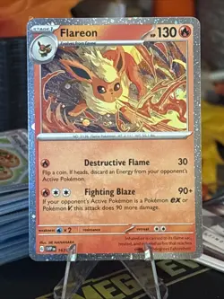 Flareon 167 Cosmos Holo Black Star Promo Prismatic Evolutions Pokemon LP - Image 1