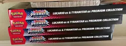 Pokemon Prismatic Evolutions Lucario EX & Tyranitar EX Premium Lot of 4 - Image 2