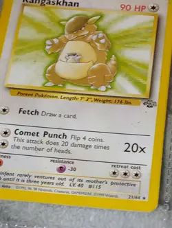 Kangaskhan 1st Edition 21/64 Jungle Rare Non Holo WOTC Vintage Pokemon TCG MP+ - Image 1