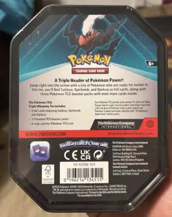 Darkrai Triple Whammy Collectors Tin - Pokemon TCG - Factory Sealed - Image 2