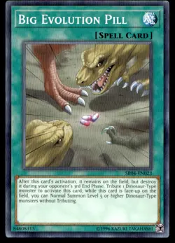 Big Evolution Pill Structure Deck: Dinosmasher's Fury SR04-EN023 MP YuGiOh TCG | - Image 1