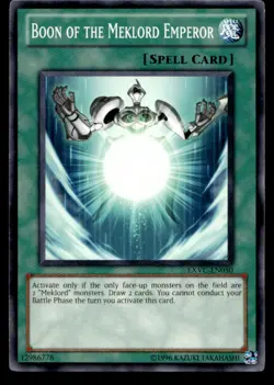 Boon of the Meklord Emperor Extreme Victory EXVC-EN050 MP YuGiOh TCG | Buy 10 Ge - Image 1