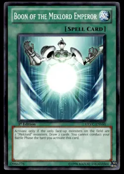 Boon of the Meklord Emperor Extreme Victory EXVC-EN050 MP YuGiOh TCG | Buy 10 Ge - Image 1