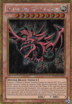 Slifer the Sky Dragon - PGLD-EN032 - Gold Secret Rare Unlimited NM Yugioh - Image 1
