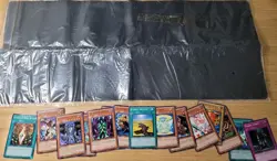 YUGIOH Konami Official Dark Magician Blue-Eyes Gold Series Playmat SEALED +Cards - Image 3