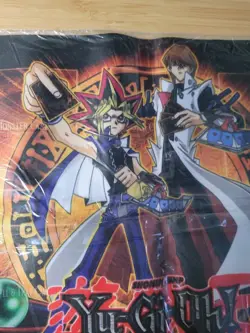 YUGIOH Konami Official Dark Magician Blue-Eyes Gold Series Playmat SEALED +Cards - Image 4