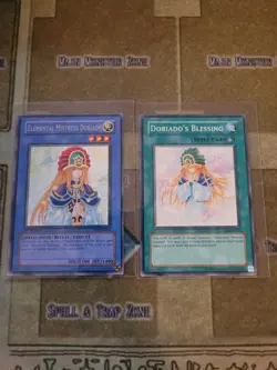 YUGIOH ELEMENTAL MISTRESS DORIADO 1ST + DORIADOS BLESSING TLM COMMON VLP - Image 1