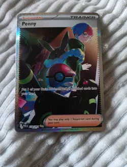 Pokemon TCG Penny Paldean Fates Trainer Card 239/091 Special Illustration Rare - Image 1
