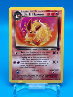 Dark Flareon Pokemon Card - Team Rocket Set 35/82 Vintage 2000 TCG - Image 1