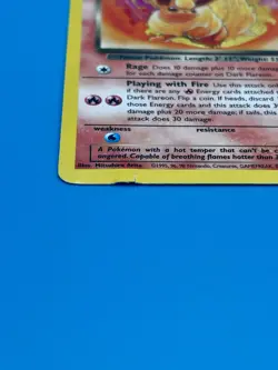Dark Flareon Pokemon Card - Team Rocket Set 35/82 Vintage 2000 TCG - Image 5