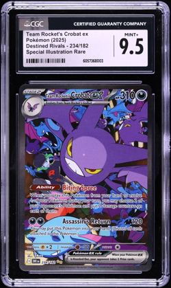 CGC 9.5 Team Rocket's Crobat ex SIR Destined Rivals 2025 Pokemon Card #234 - Image 1